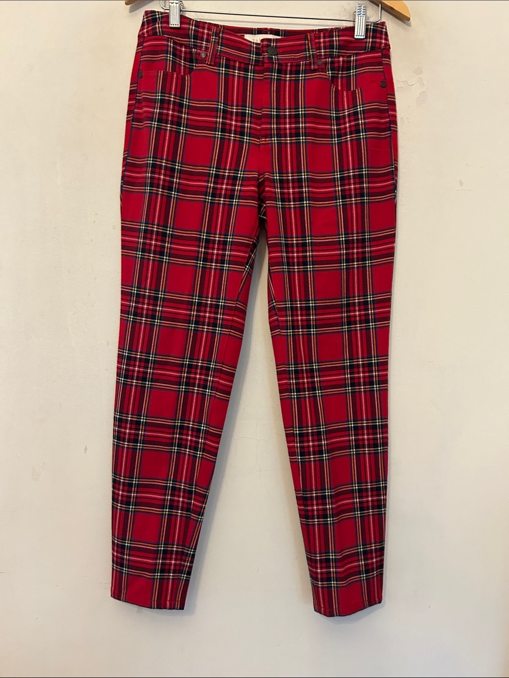 Talbots Red Plaid Pants Size 6P EUC Holiday must!